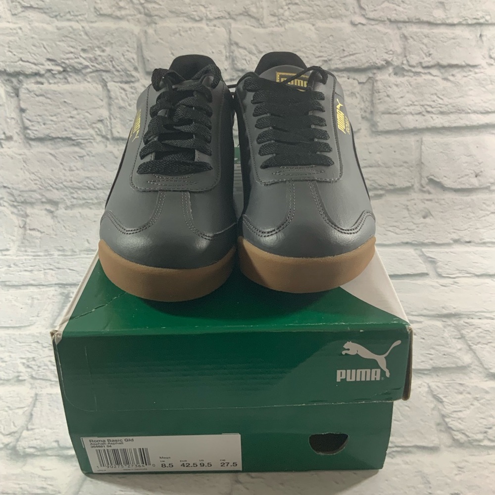 Puma Roma Basic Gold Asphalt Men’s  Size 9.5